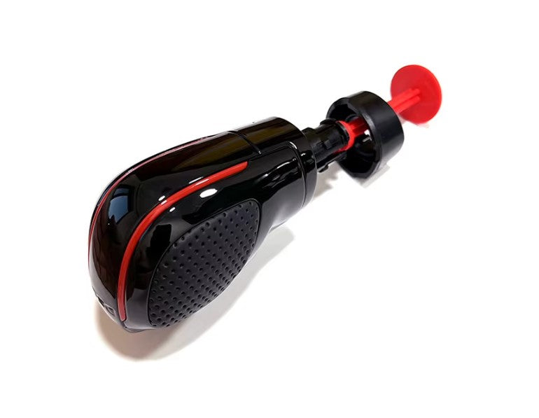 Pommeau de levier de vitesses / Levier de vitesses en cuir noir et rouge, compatible avec les modèles VW DSG GTI Golf 7, Passat, Polo, T-Roc, Seat, Skoda, Cupra