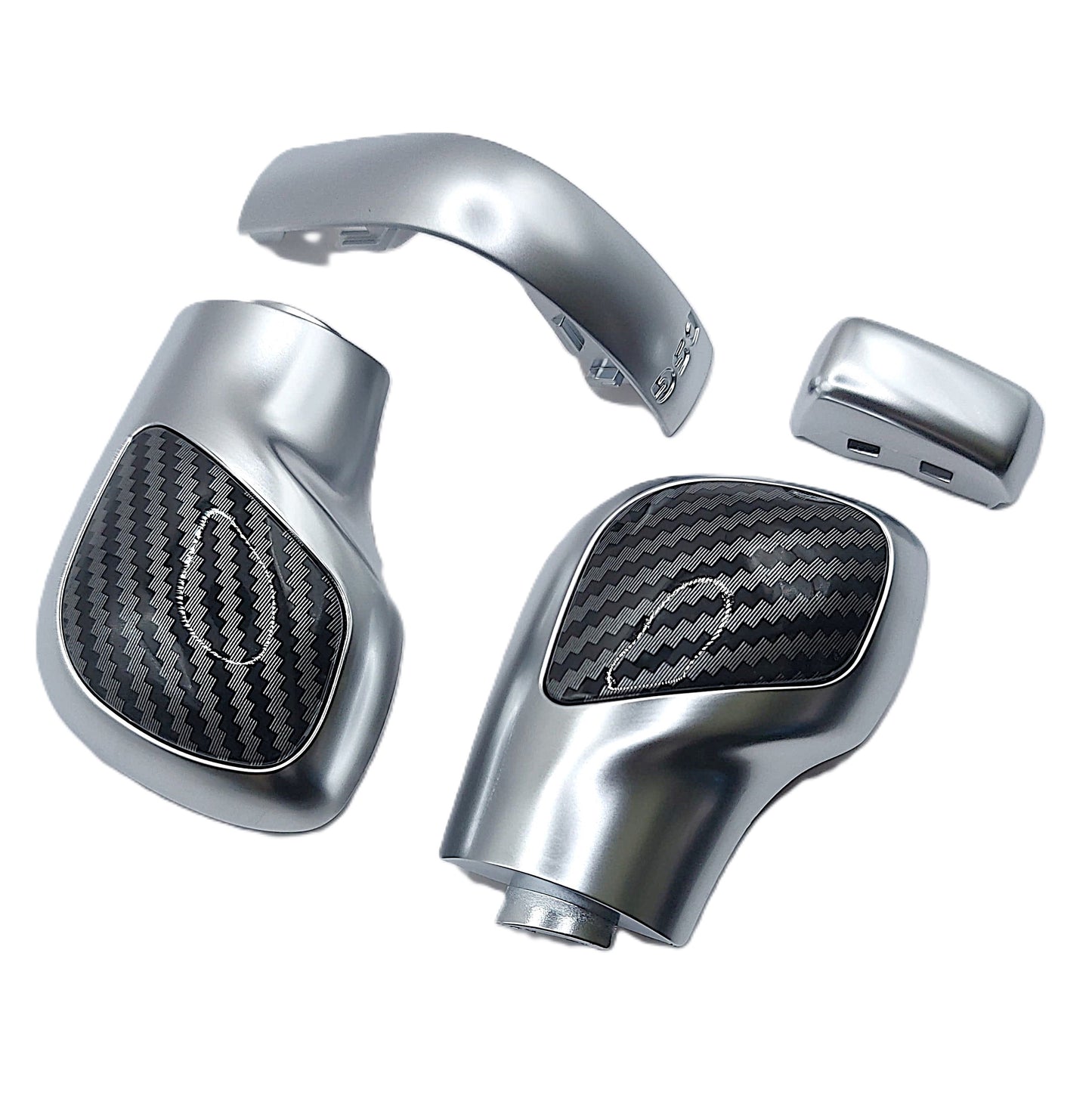 Schaltknauf /Schalthebel Silber-Carbon passend für VW DSG Modelle Golf 7, Passat, Polo, T-Roc