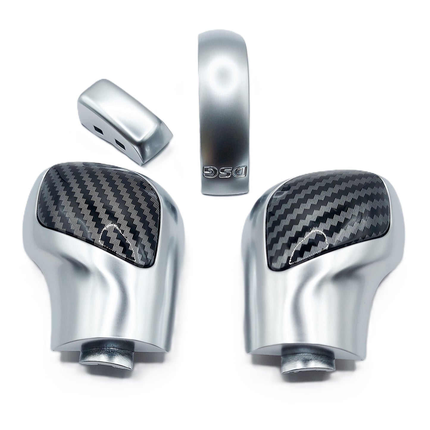 Schaltknauf /Schalthebel Silber-Carbon passend für VW DSG Modelle Golf 7, Passat, Polo, T-Roc