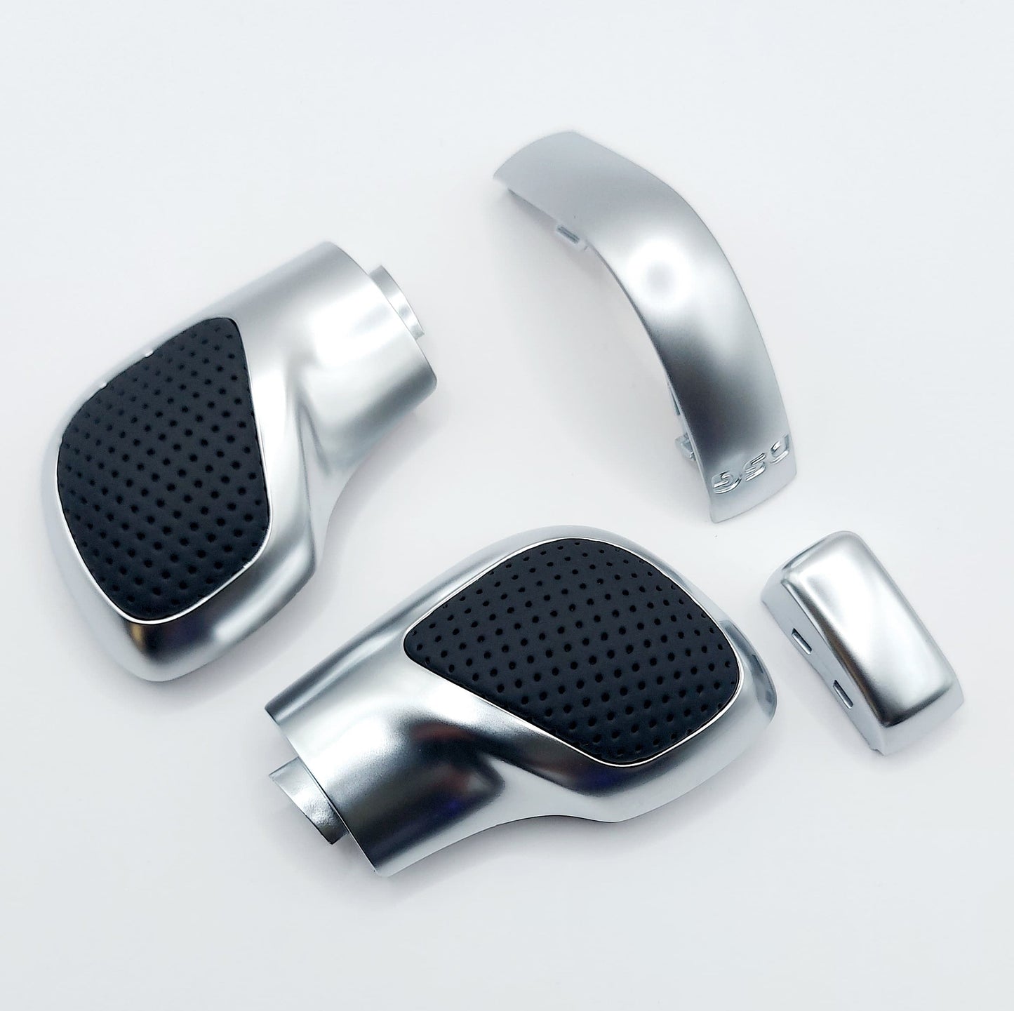 Schaltknauf /Schalthebel Silber-Leder passend für VW DSG Modelle Golf 7, Passat, Polo, T-Roc