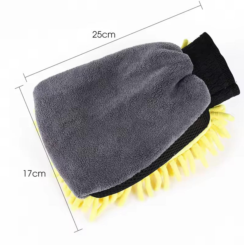 3in1 Mikrofaser Autowaschhandschuh Insektenentferner Auto Waschhandschuh Schwamm