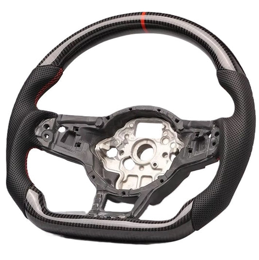 Carbon Leder Lenkrad Rot passend für VW Golf 7 7,5 Passat Polo AW T-Roc GTI R DSG