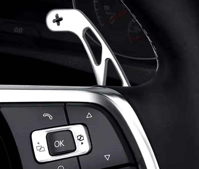 ALU Schaltwippen Shift Paddle Silber für VW DSG Modelle Golf 7 GTI GTD R Polo T-Roc Arteon