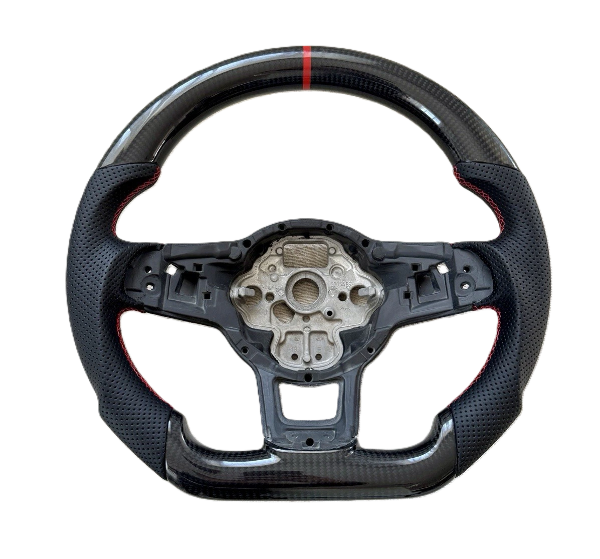 Carbon Leder Lenkrad passend für VW Golf 7 7,5 Passat Polo AW T-Roc GTI R DSG