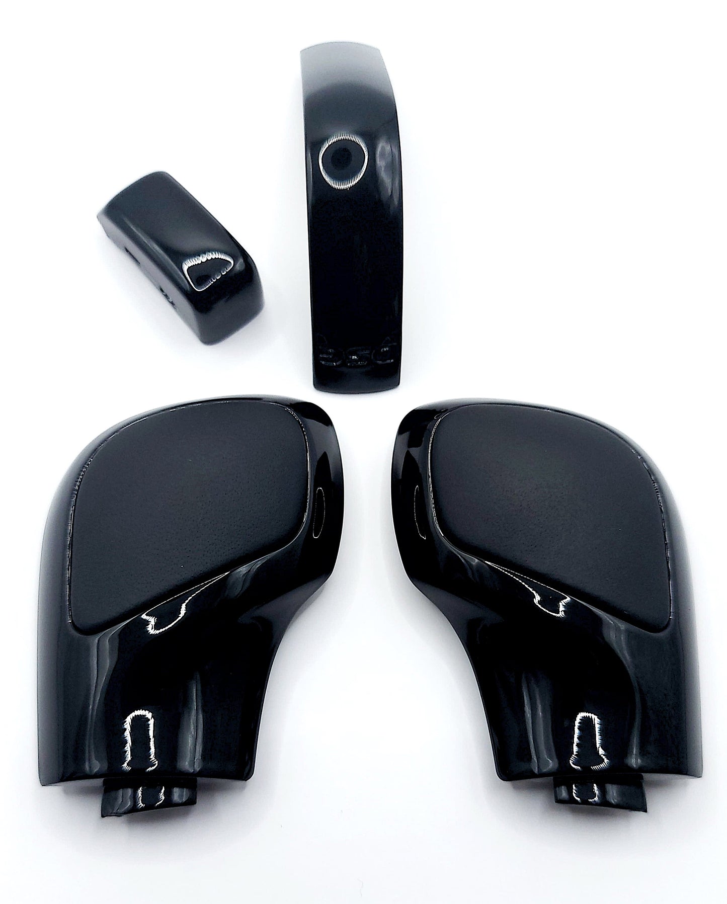 Schaltknauf /Schalthebel Schwarz-glatt Leder passend für VW DSG Modelle Golf 7, Passat, Polo, T-Roc, Seat, Skoda, Cupra