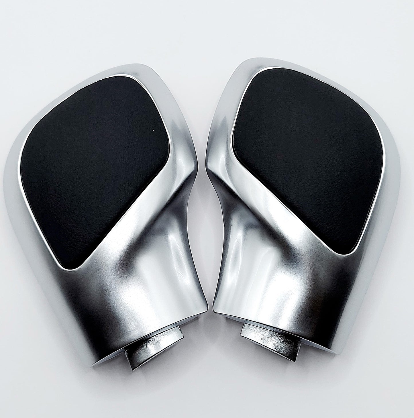 Schaltknauf /Schalthebel Silber-glatt Leder passend für VW DSG Modelle Golf 7, Passat, Polo, T-Roc, Seat, Skoda, Cupra