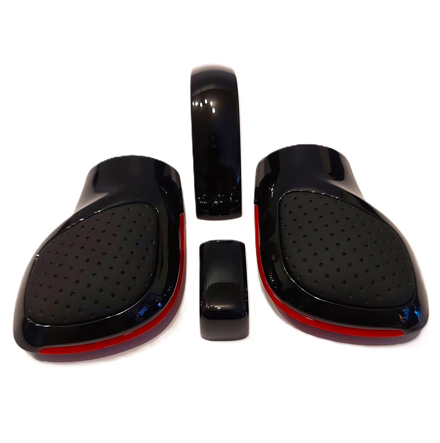 Schaltknauf /Schalthebel Schwarz Leder Rot passend für VW DSG Modelle GTI Golf 7, Passat, Polo, T-Roc, Seat, Skoda, Cupra