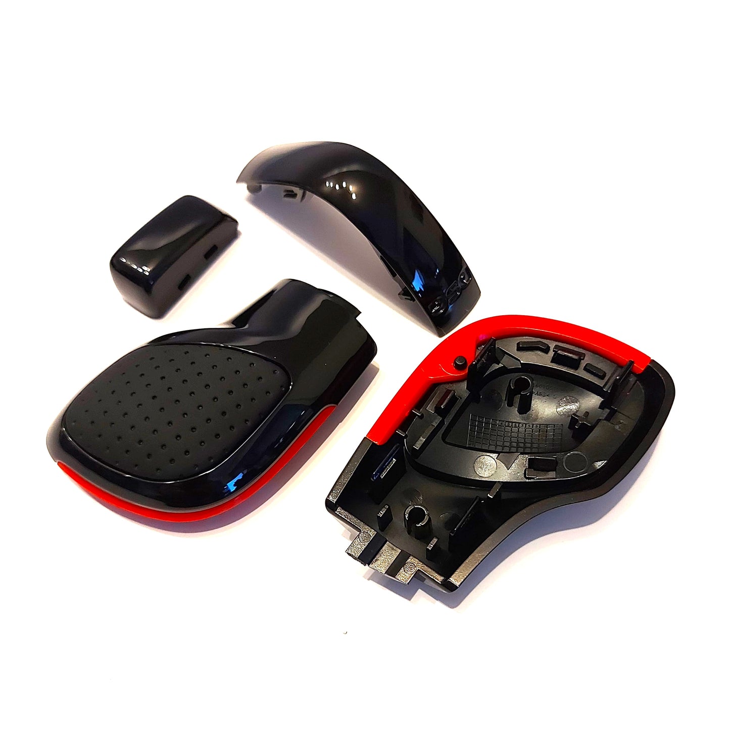 Schaltknauf /Schalthebel Schwarz Leder Rot passend für VW DSG Modelle GTI Golf 7, Passat, Polo, T-Roc, Seat, Skoda, Cupra