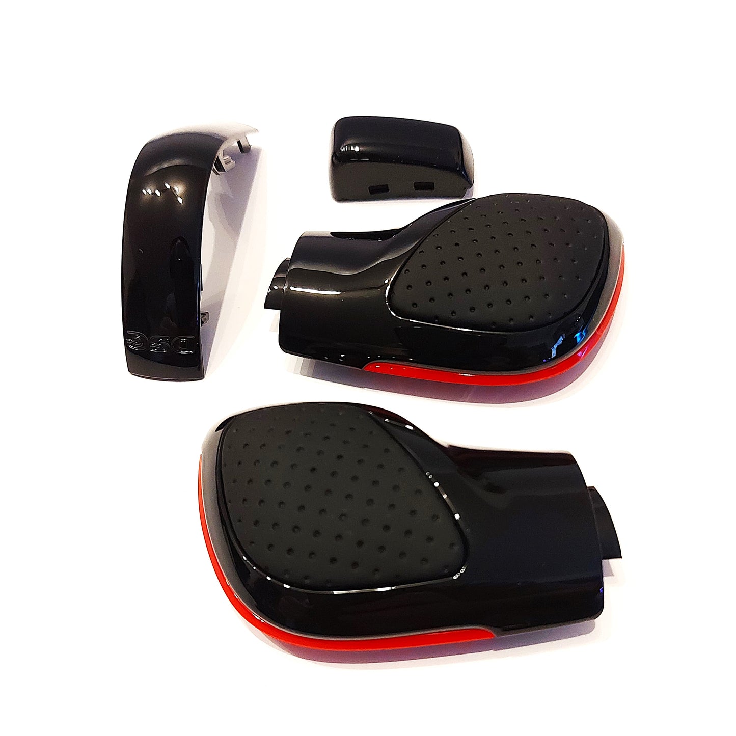 Schaltknauf /Schalthebel Schwarz Leder Rot passend für VW DSG Modelle GTI Golf 7, Passat, Polo, T-Roc, Seat, Skoda, Cupra