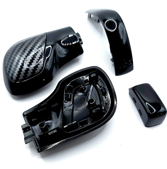 Pommeau de levier de vitesse / Levier de vitesse Noir-Carbone compatible avec les modèles VW DSG Golf 7, Passat, Polo, T-Roc, Seat, Skoda, Cupra