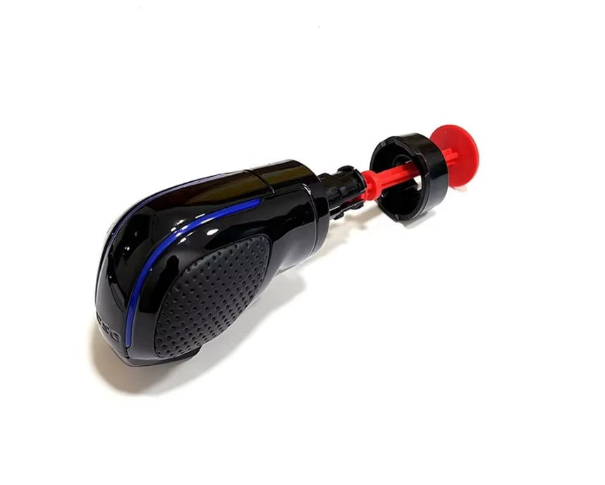 Pommeau de levier de vitesses / Levier de vitesses en cuir noir et bleu compatible avec les modèles VW DSG GTI Golf 7, Passat, Polo, T-Roc, Seat, Skoda, Cupra