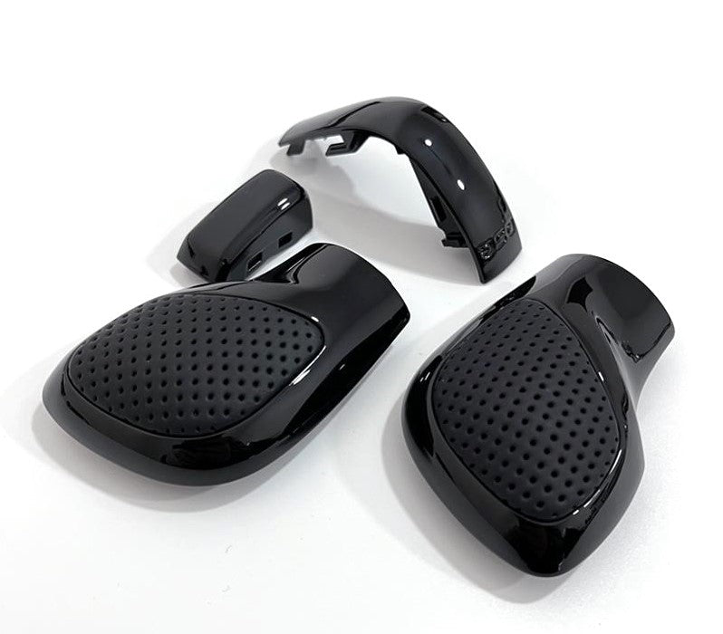 Pommeau de levier de vitesse / Levier de vitesses en cuir noir compatible avec les modèles VW DSG Golf 7, Passat, Polo, T-Roc