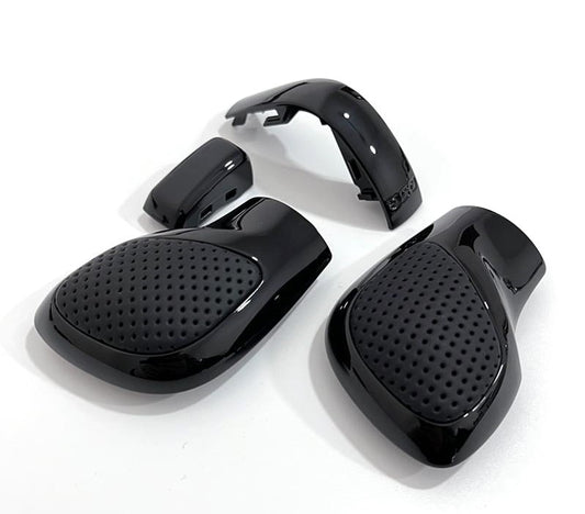 Pommeau de levier de vitesse / Levier de vitesses en cuir noir compatible avec les modèles VW DSG Golf 7, Passat, Polo, T-Roc