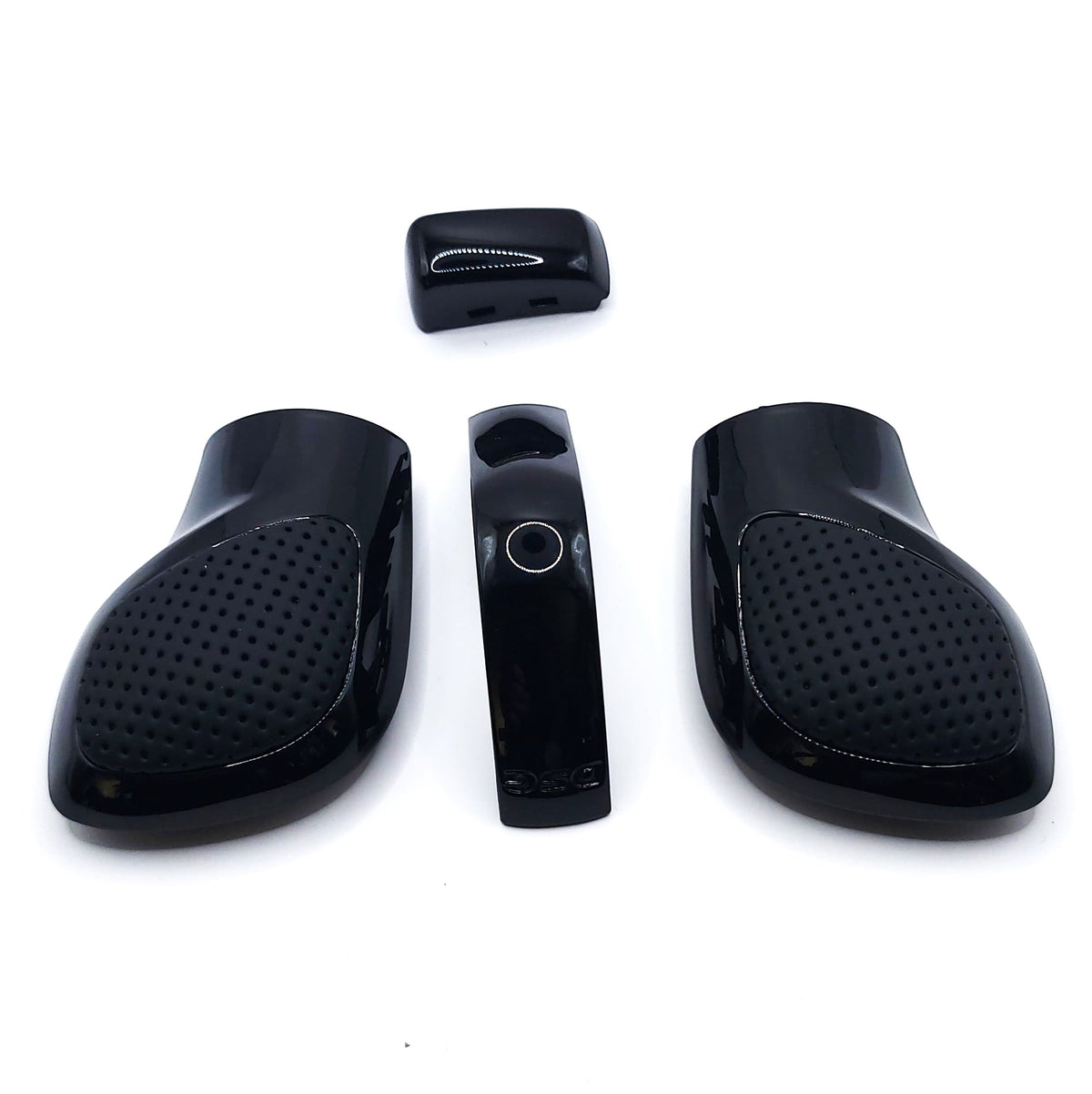 Pommeau de levier de vitesse / Levier de vitesses en cuir noir compatible avec les modèles VW DSG Golf 7, Passat, Polo, T-Roc