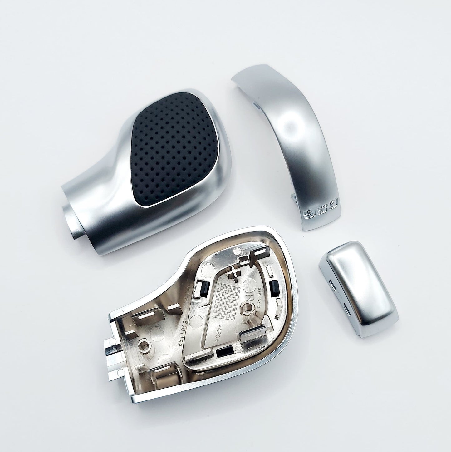 Schaltknauf /Schalthebel Silber-Leder passend für VW DSG Modelle Golf 7, Passat, Polo, T-Roc