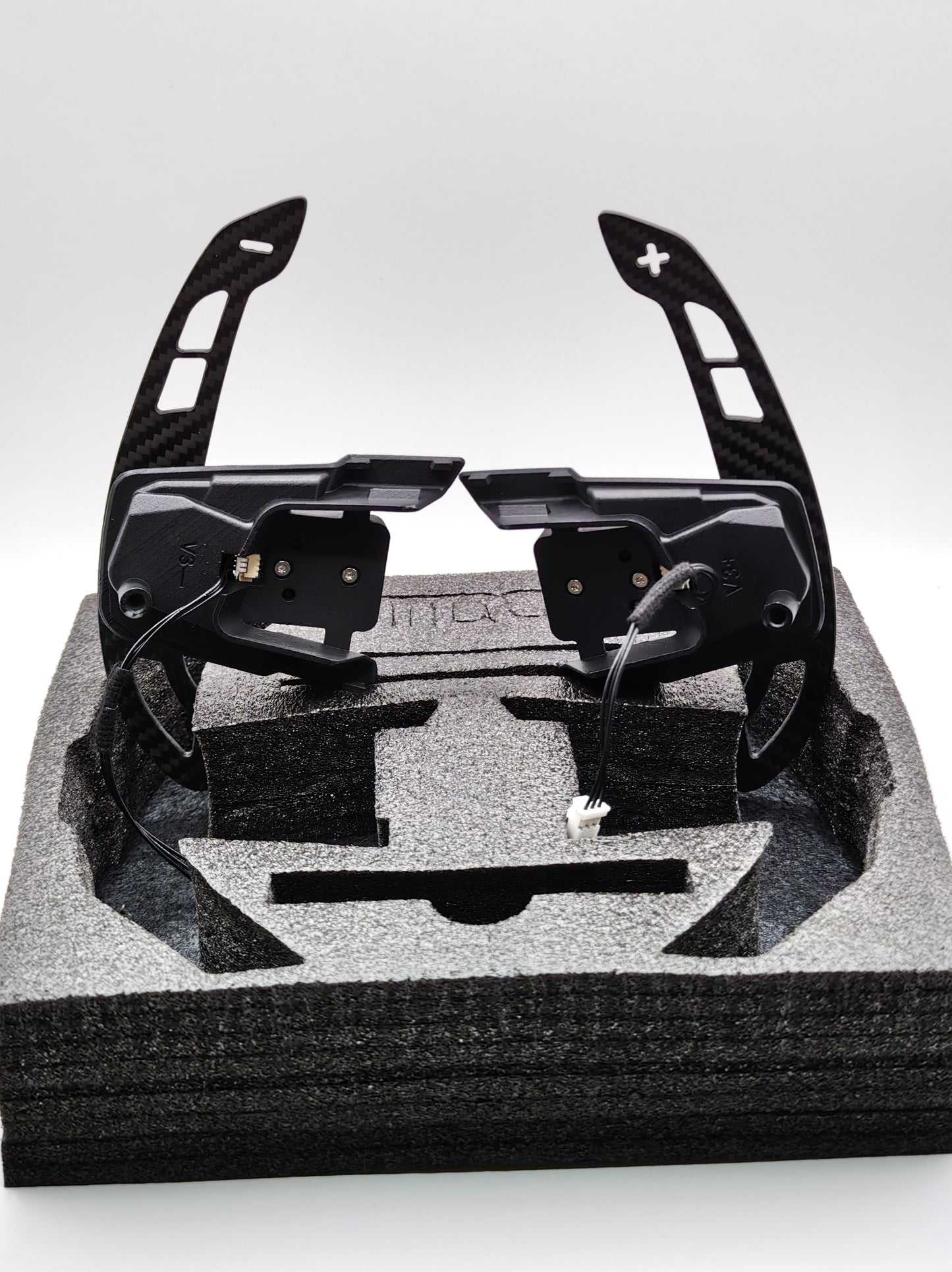 Echt Carbon Magnetic Schaltwippen Paddle Shifters für VW Golf 7 7,5 GTI/R Polo