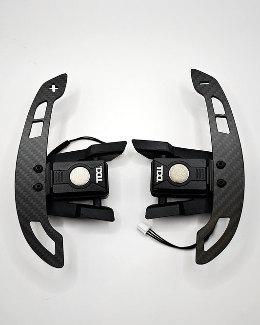 Echt Carbon Magnetic Schaltwippen Paddle Shifters für VW Golf 7 7,5 GTI/R Polo