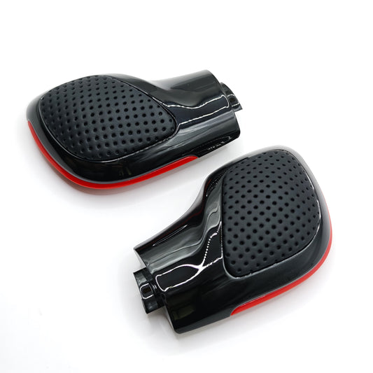 Pommeau de levier de vitesses / Levier de vitesses en cuir noir et rouge, compatible avec les modèles VW DSG GTI Golf 7, Passat, Polo, T-Roc, Seat, Skoda, Cupra