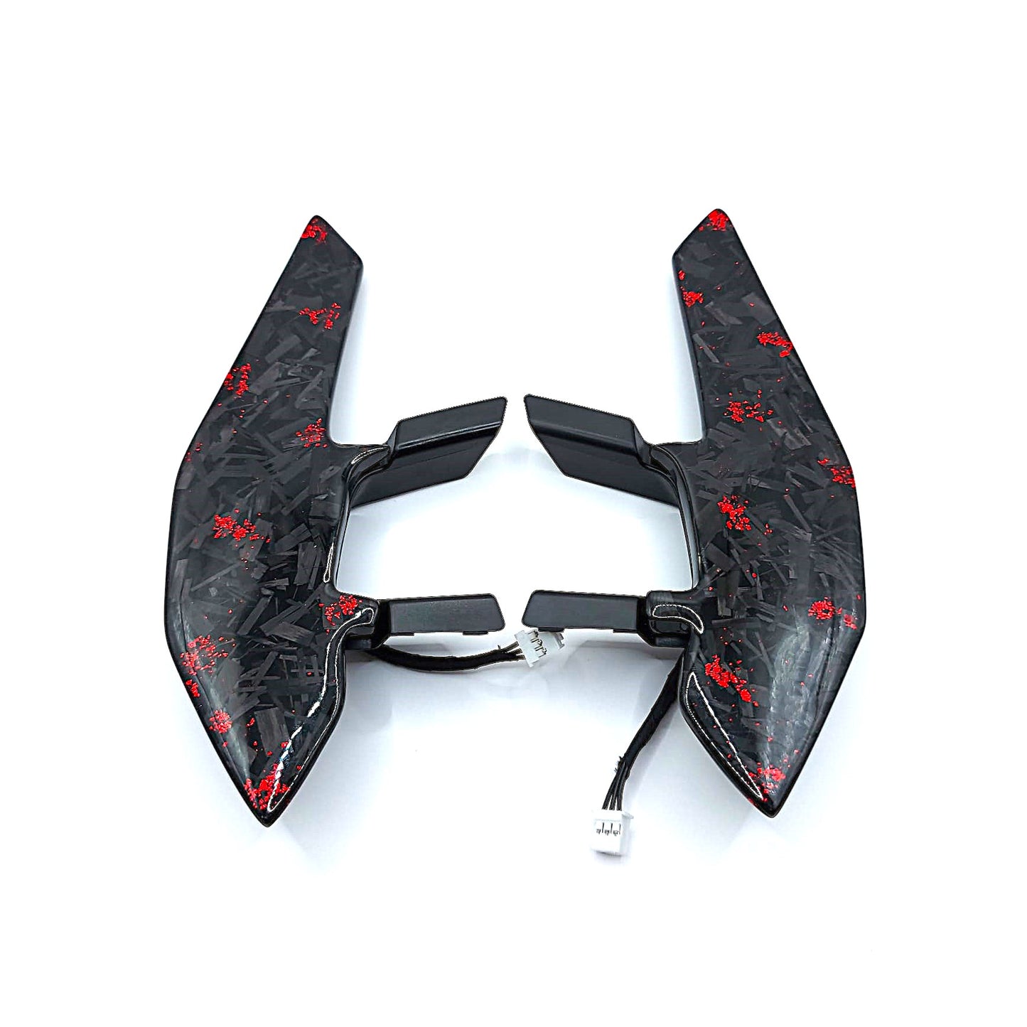 Forged Carbon Schaltwippen Rot Shift Paddle für VW DSG Golf 7 7,5 GTI R Polo AW Passat T-Roc