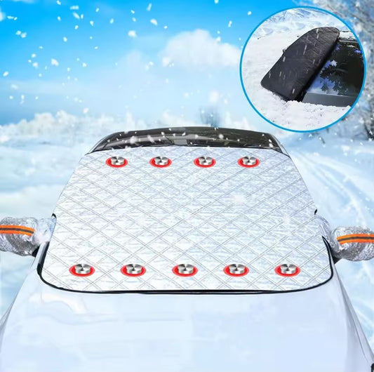❄️ Premium Windschutzscheibenabdeckung mit 9 Magnetverschlüssen – Ganzjahresschutz für dein Fahrzeug