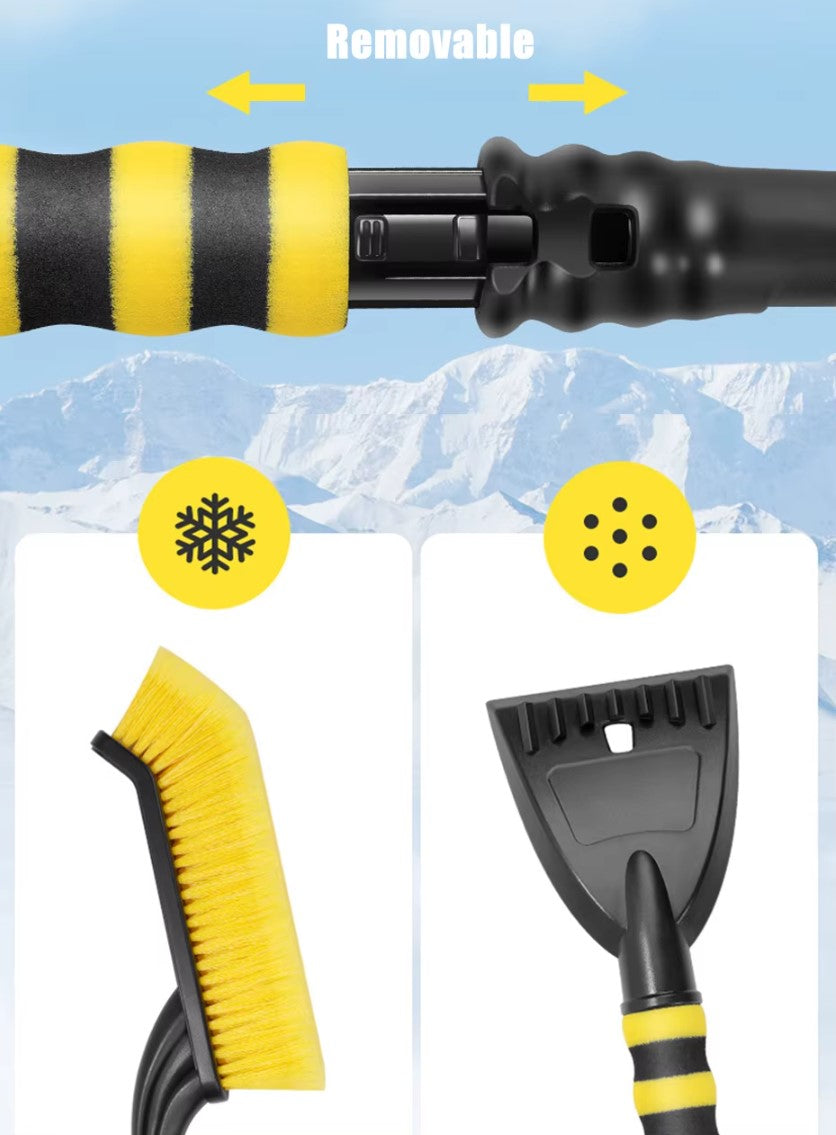 2-in-1 Premium Schneebürste & Eiskratzer mit abnehmbarem Kopf – Für Autos, SUVs & Lkw