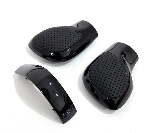 Pommeau de levier de vitesse / Levier de vitesses en cuir noir compatible avec les modèles VW DSG Golf 7, Passat, Polo, T-Roc