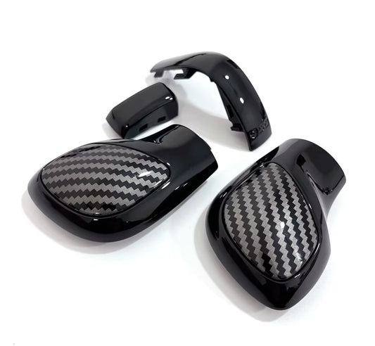 Pommeau de levier de vitesse / Levier de vitesse Noir-Carbone compatible avec les modèles VW DSG Golf 7, Passat, Polo, T-Roc, Seat, Skoda, Cupra