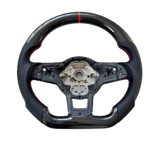 Carbon Leder Lenkrad passend für VW Golf 7 7,5 Passat Polo AW T-Roc GTI R DSG