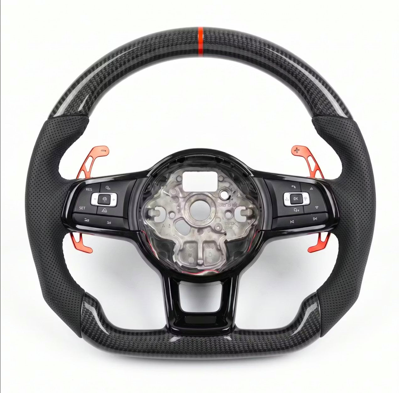 Lenkradspange Schwarz passend für VW GTI Modelle Golf 7 7,5 Polo AW Passat VW Up T-Roc