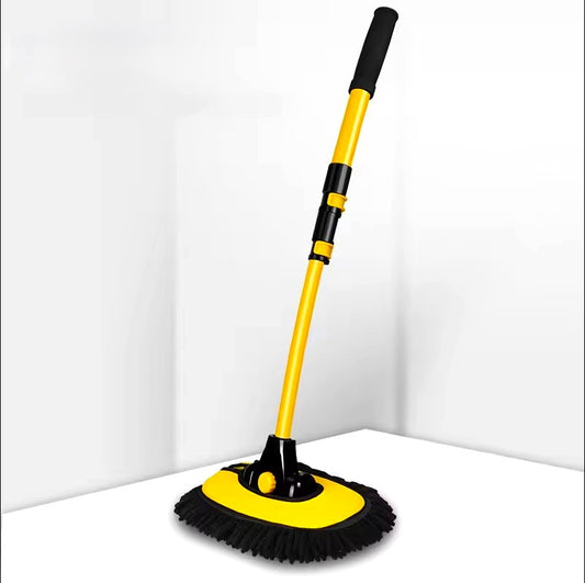 Premium Chenille-Autowaschbürste – 50–102 cm Teleskop • 90° Drehkopf •