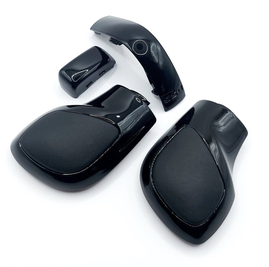 Schaltknauf /Schalthebel Schwarz-glatt Leder passend für VW DSG Modelle Golf 7, Passat, Polo, T-Roc, Seat, Skoda, Cupra