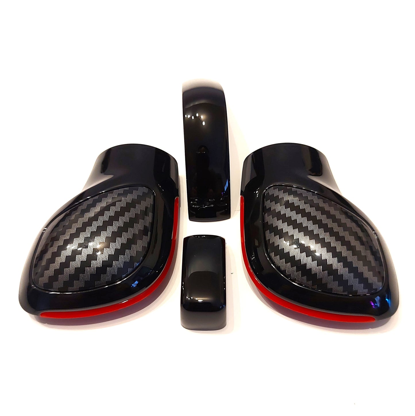 Schaltknauf /Schalthebel Schwarz Carbon Rot passend für VW DSG Modelle GTI Golf 7, Passat, Polo, T-Roc, Seat, Skoda, Cupra