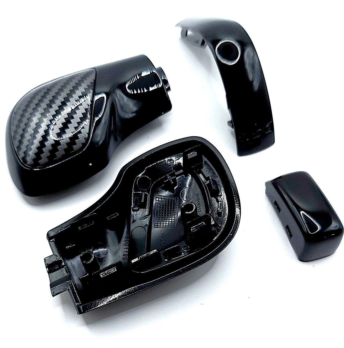 Pommeau de levier de vitesse / Levier de vitesse Noir-Carbone compatible avec les modèles VW DSG Golf 7, Passat, Polo, T-Roc, Seat, Skoda, Cupra